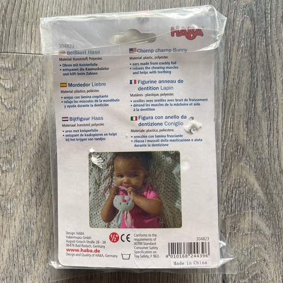 HABA Chomp Chomp Bunny Teether - Picture 4 of 4